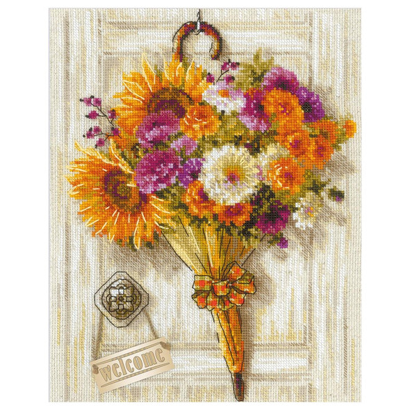 Riolis Cross Stitch Kit Autumn Umbrella